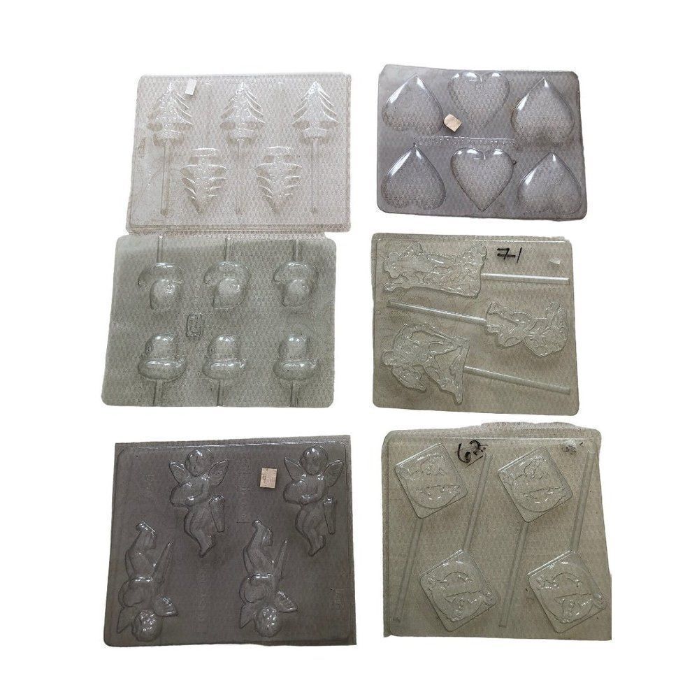 Lot of 62 Vintage Plastic Molds Candy Chocolate Making